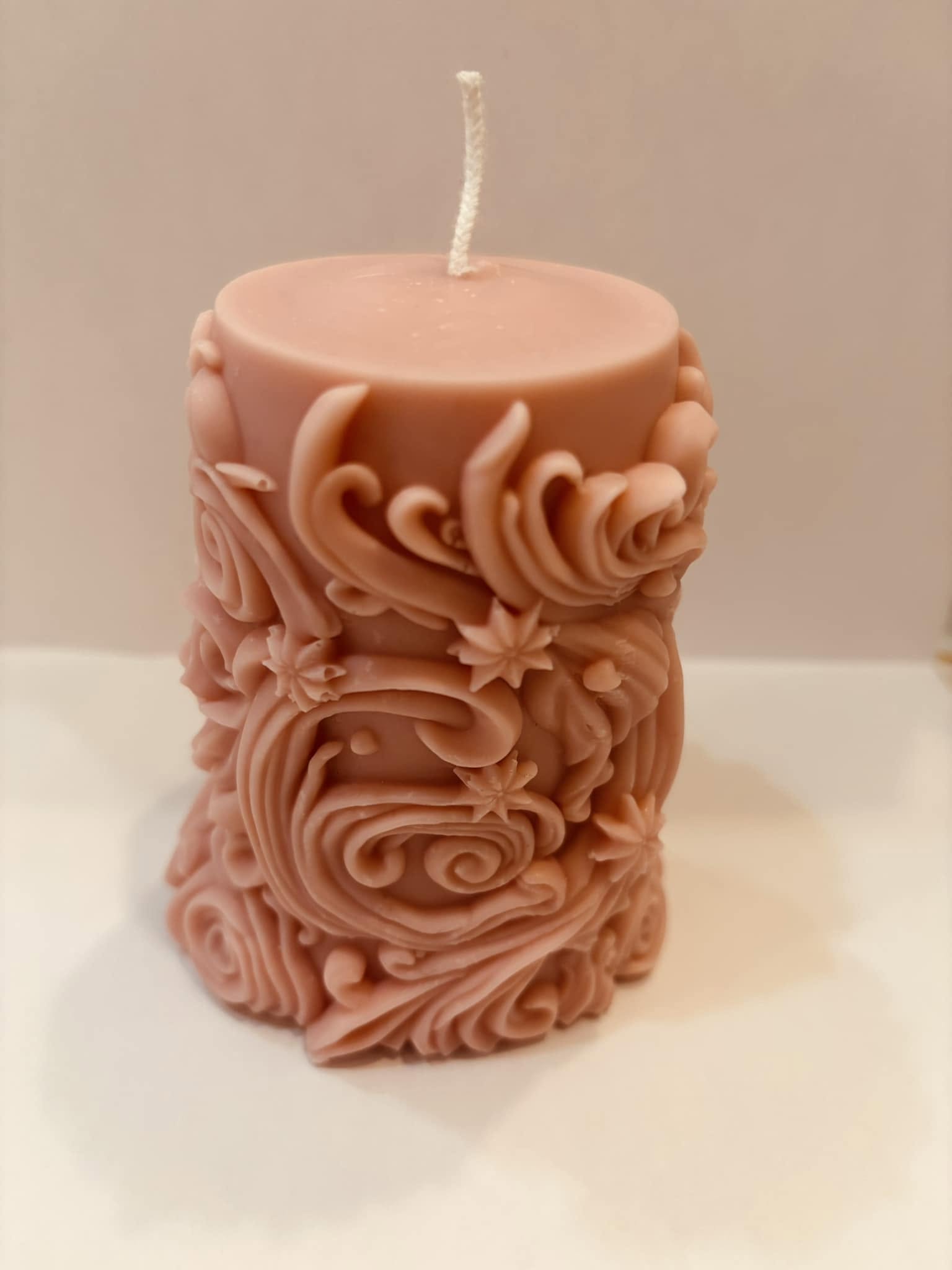 Chandelle tourbillon rose, détail